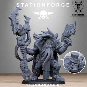 Orkaz Madman - StationForge - Wargaming Grimdark Ork Greenskin Boss - Bild 1 von 5