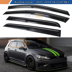 For 2015-2019 VW MK7 Golf7 R GTI Wavy Mugen Style Window Visors Rain Guards - Picture 1 of 5