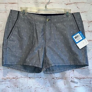 Columbia Shorts Womens 10 PFG Solar Fade Nautical Anchor 4" Oxford Blue Outdoor - Picture 1 of 8