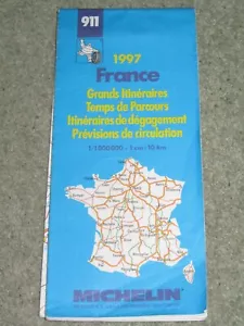 France: Michelin National Map 911 - Main Routes Map: Scale 1:1,000,000, 1997 - Picture 1 of 2