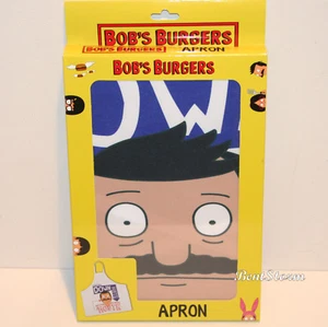 Bob's Burger Belcher Adult Kitchen Apron Gentleman Down South Bad Boy Mouth NWT - Picture 1 of 2