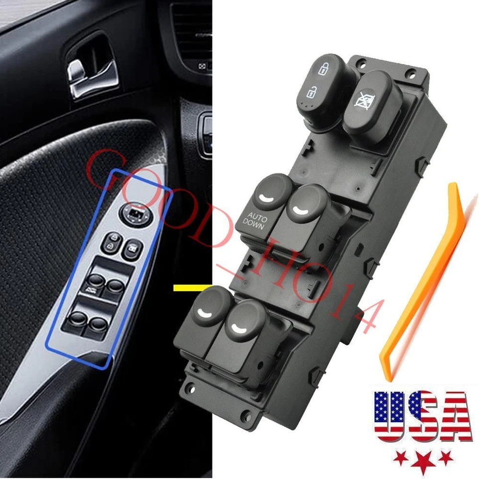 For Hyundai Accent 2011-2017 Driver Side Door Power Window Switch 93570-1R111 — 第 1/4 张图片