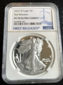 2022 W $1 PROOF AMERICAN SILVER EAGLE NGC PF70 FIRST RELEASE - Picture 1 of 1