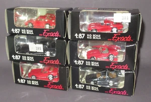 Lotto 6 Monogrammi Auto Porsche Buick Ferrari Mazda Shelby Corvette 1/87 - Foto 1 di 2