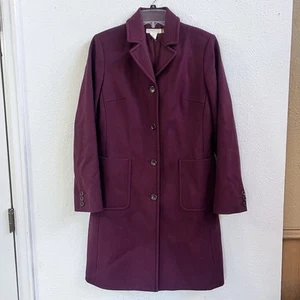 J Crew Burgundy Wool Pea Coat Size S - Picture 1 of 7