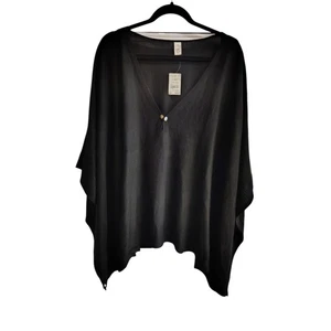 NWT Cato Asymmetrical pull over black sweater (needs size) - Picture 1 of 4