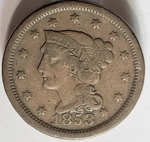 1853 Large Cent - Picture 1 of 2
