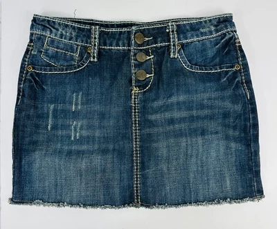 Earl Jean Denim Skirt Blue Jean Style Teen Girls Size 3 Casual Mini Skirt - Image 1 of 4