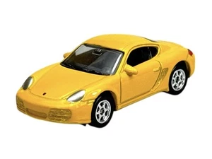 WELLY PORSCHE CAYMAN S YELLOW 1:60 DIE CAST METAL MODEL NEW IN BOX 52224 - Picture 1 of 6