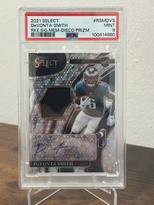 Devonta Smith 2021 Select Rookie Signature Memorabilia Disco RC automático 19/25 PSA 9 - Imagen 1 de 2