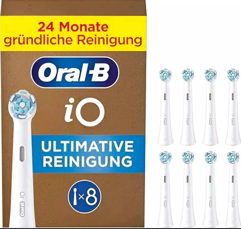Oral-B iO Ultimate Cepillo de Repuesto Limpieza - Blanco, 8 Piezas