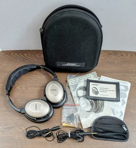 Bose QuietComfort 2 Noise Canceling Headphones w/Case, Cables - Tested &Working - Picture 1 of 3