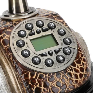 Przewodowe biurko stacjonarne w stylu retro telefon przewodowy z podświetleniem dom CB - Zdjęcie 1 z 20
