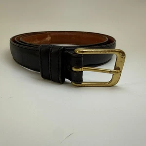 Vintage Coach schwarzer Gürtel 5700 hergestellt in den USA Größe 38 Leder massive Messingschnalle 1" Breite - Bild 1 von 14