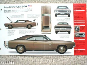 1969 DODGE Hemi CHARGER 500 IMP Brochure - Picture 1 of 2