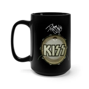 KISS Peter Criss Bass Drum and Signature Black Mug 15oz - Picture 1 of 5