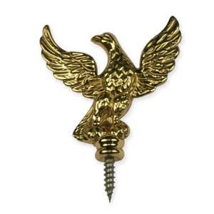 Clock Eagle Finial Brass Fixed Screw Long Case Mantel Wall Grandfather Ornament - Picture 1 of 1