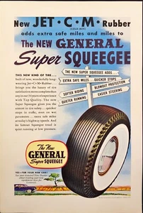 The New General Super Squeegee Tire Vtg Print Ad 1949 - Picture 1 of 6