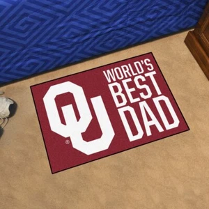 NCAA - Oklahoma Sooners Starter Mat Accent Rug - 19in. x 30in. World's Best Dad - Picture 1 of 5