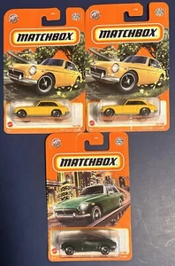 2020/2022 Matchbox 1971 MGB GT COUPE 42/100 & 73/100, Lot Of 3 YELLOW/GREEN - Picture 1 of 2