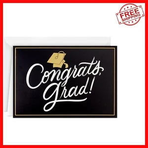 Congrats Grad! Box of 40 Elegant Graduation Cards with Envelopes - Black & Gold - Picture 1 of 8