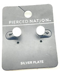 Pierced Nation Silver Plate Acrylic Studs New on Card
