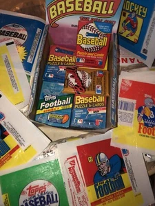5 Vintage 80’s-90’s SUPER PACKS repacked vintage WAX w HOF cards in old wrappers - Picture 1 of 12