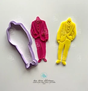 Matrimonio Abito Uomo Sposo Dress Marriage Formine Biscotti 11cm Circa - Picture 1 of 1