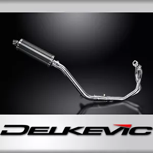 Silenciador ovalado de carbono 14"" de escape Delkevic 2-1 Honda CRF1000L África doble 14"" 16-19 - Imagen 1 de 5