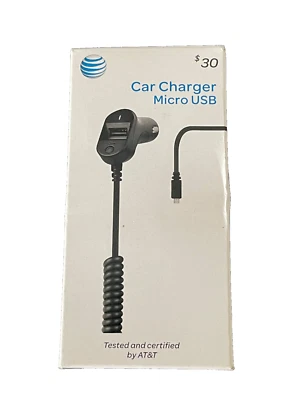 AT&T Car Charger Micro-USB w/ Extra USB-A Port - Black - Image 1 of 2