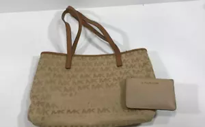 Michael Kors Bolso de Mano y Cartera Delgada mk Logo Bolso Marrón con Correa Marrón - Imagen 1 de 8
