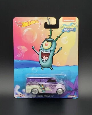 HOT WHEELS POP CULTURE NICKELODEON SPONGE BOB SQUARE PANTS DAIRY DELIVERY B3 - Image 1 of 4