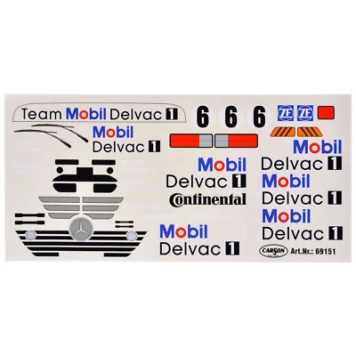 Dekorbogen 1:8 Super Scale Mercedes Benz Race Truck Aufkleber Carson 69151 - Image 1 of 3