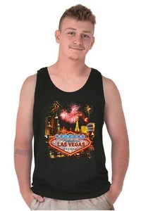 Welcome to Fabulous Las Vegas NV Fireworks Tank Top T Shirts Tees Men Women - Picture 1 of 7