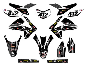2012-2020 CRF 250 L PODIUM Black Senge Graphics Kit Compatible with Honda - Picture 1 of 10