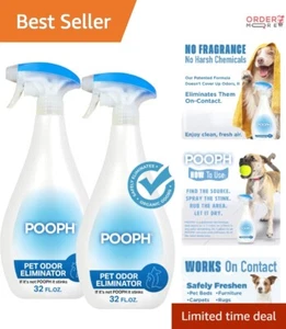 Pet Odor Eliminator Spray, 32oz, 2-Pack, Fragrance-Free, Safe for Home - Picture 1 of 8