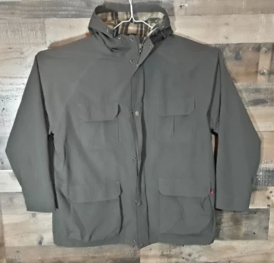 Jaqueta Woolrich Masculina XL Parka Zíper Completo Com Capuz Flanela Forrada Marrom Chocolate - Imagem 1 de 4