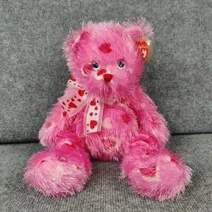 Ty Punkies Plush Hugz Pink Valentine Teddy Bear American Greetings 14" New Tags - Picture 1 of 14