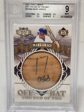 2022 Leaf Lumber Mark Grace Cubs BGS 9 Bat Knob Off The End of the Bat 1/1 SSP