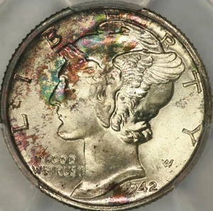 1942-D Mercury Dime PCGS MS68FB - Picture 1 of 3