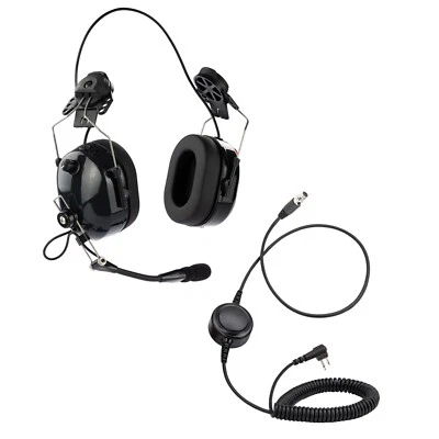 ArrowMax ASH1042-BK-M1 Hard Hat Headphone for Motorola CP200 DEP450 BPR40D - Image 1 of 4