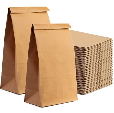 50 sacchetti di carta kraft marrone 21 x 14 cm sacchetti di carta kraft sacchetti di carta fai da te - Immagine 1 di 4