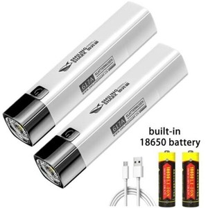 Rechargeable LED Torch Flashlight USB Powbank Fishing Camping Light Waterproof