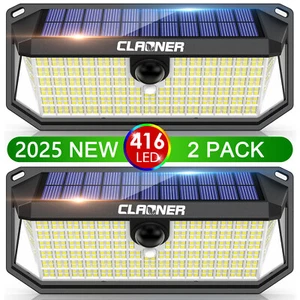 LED Solar Powered PIR Motion Sensor Wall Lights Garden Outdoor Security Lamps - Picture 1 of 76