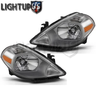 Headlights Headlamps For 2007-2012 Nissan Versa Pair Left Right set Foto 1 de 4