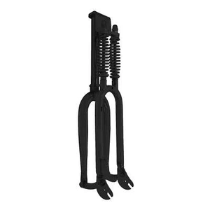 Black 1" Dual DOUBLE Springer Fork Disc Brake Tab for 20" x 3.0 BIKES - Picture 1 of 4