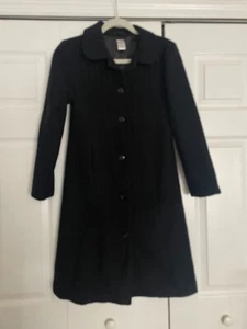 Gymboree girl's black long coat size 12 - Picture 1 of 3
