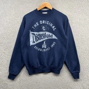 Disney Sweatshirt Mens Small Blue Disneyland Resort Walt World Sweater Crew Neck - Picture 1 of 11