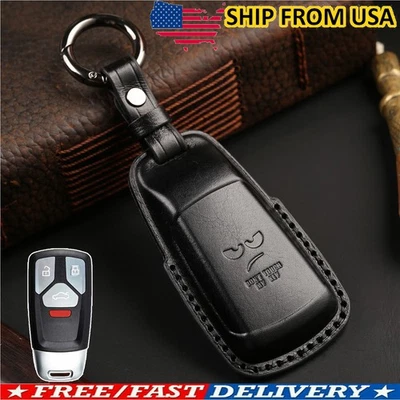 Funda con llavero de cuero genuino para Audi A4 Allroad Quattro Sportback Foto 1 de 4