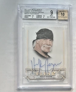2017 Leaf Metal Heroes - Hulk Hogan Clear Autograph - Bronze - BGS 9 Auto 10 - Picture 1 of 2